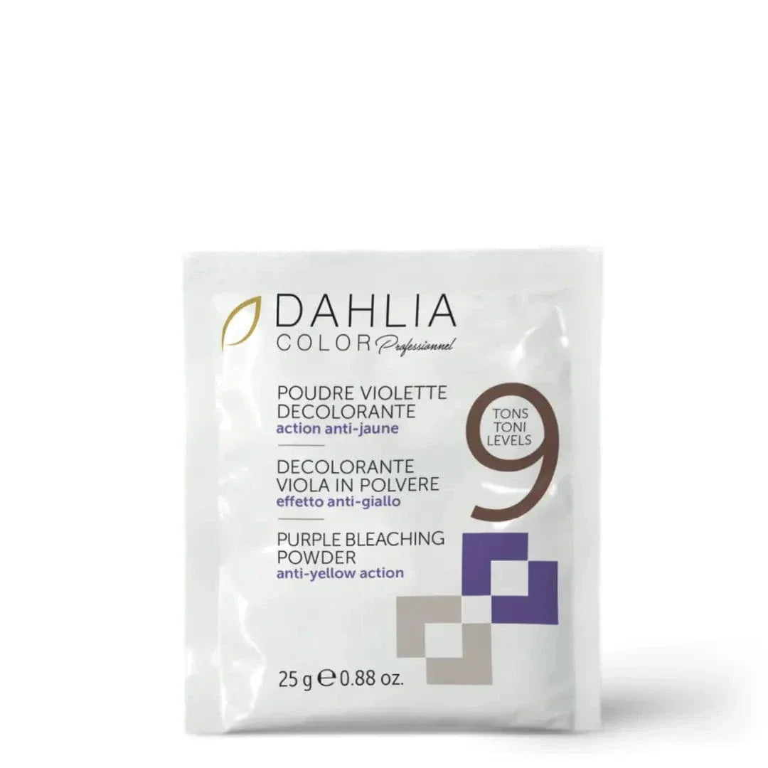 Poudre décolorante violette 25g Dahlia Color, format dose anti-jaune pour retouches