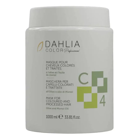 Masque Olive et Monoï C4 Dahlia Color, soin nourrissant exotique cheveux secs