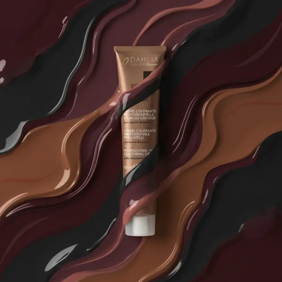 Crème colorante Dahlia Color avec ammoniaque, large palette de teintes pour coiffeur
