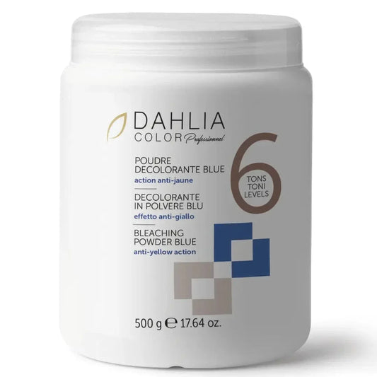 Poudre décolorante bleue 6 tons 500g Dahlia Color, éclaircissement intense salon coiffure