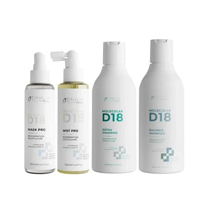 Gamme complète Régénération Moléculaire D18 Dahlia Color, routine pro reconstructeur