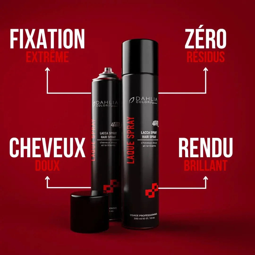 Spray laque coiffeur 4Real Artist Pro Dahlia Color, fixation forte durable