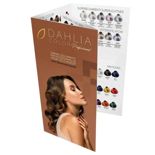 Nuancier professionnel Dahlia Color, palette complète teintes coloration coiffeur